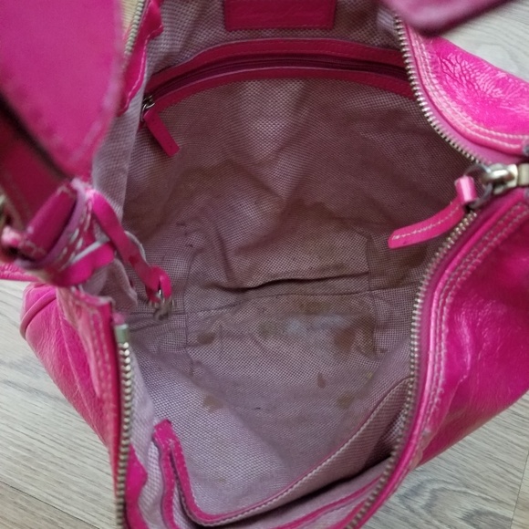 90's Style! Hot Pink Louisa Shoulder Bag w Duster - Picture 7 of 8